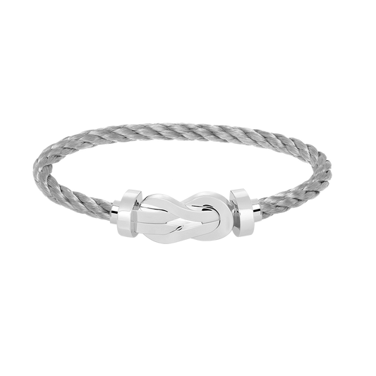 [Luna Brilliance]CHANCE LARGE 8 FIGURE BUCKLE NO DIAMOND BRACELET SILVER
