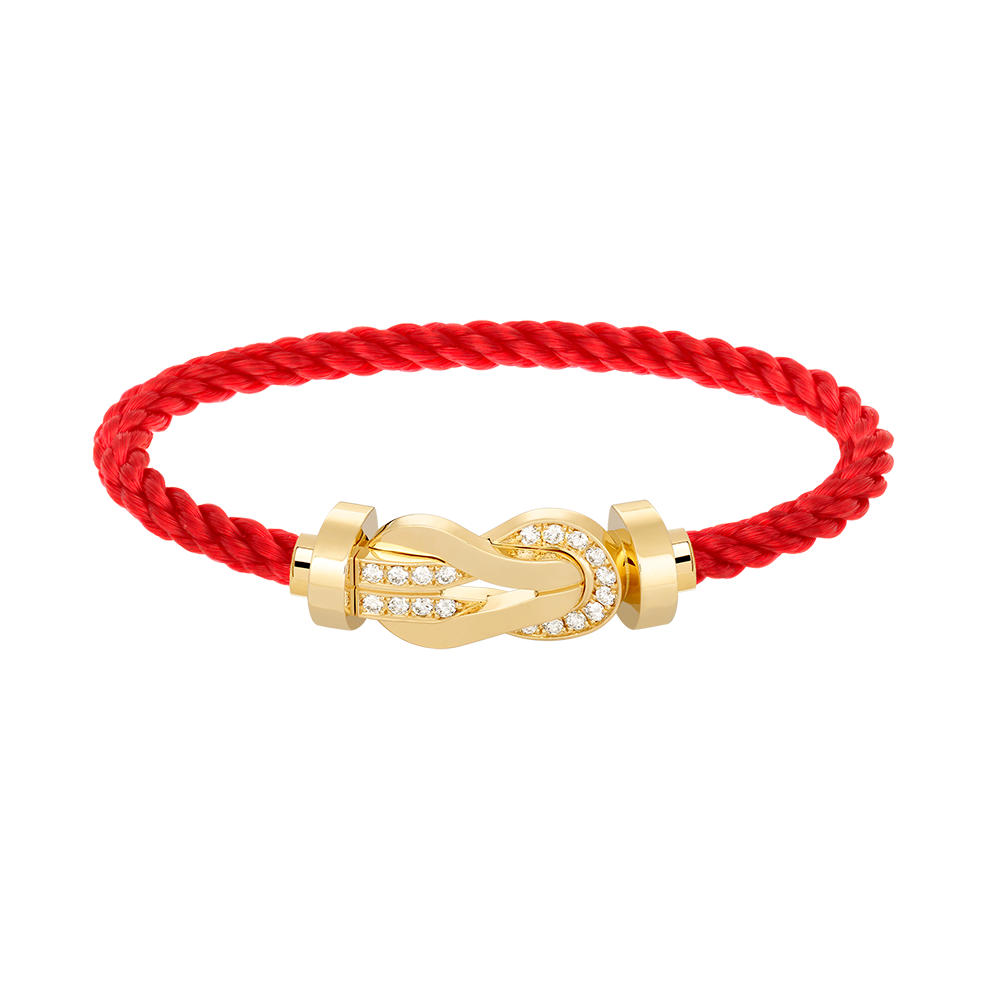 [Luna Brilliance]CHANCE LARGE 8 FIGURE BUCKLE HALF DIAMOND BRACELET GOLD