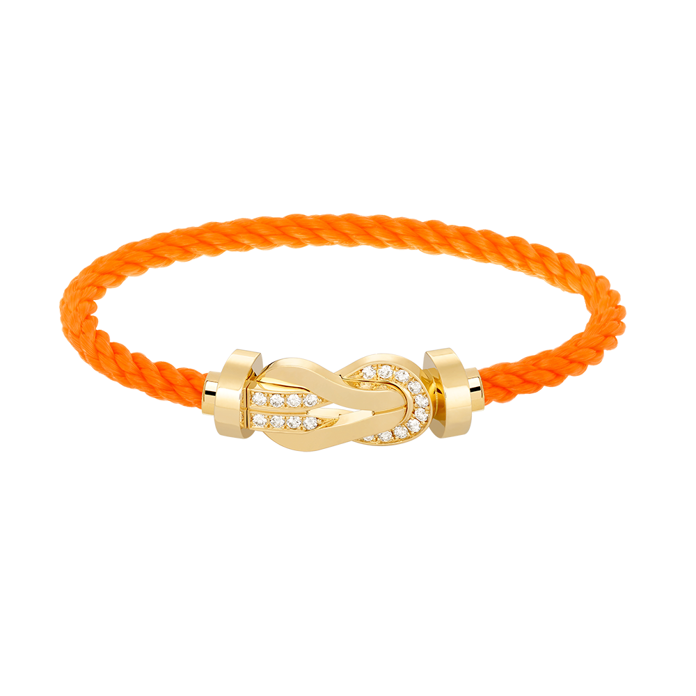 [Luna Brilliance]CHANCE LARGE 8 FIGURE BUCKLE HALF DIAMOND BRACELET GOLD