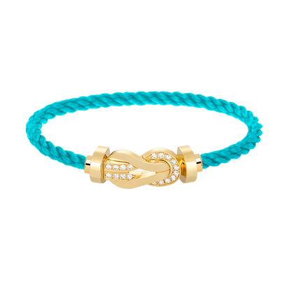 [Luna Brilliance]CHANCE LARGE 8 FIGURE BUCKLE HALF DIAMOND BRACELET GOLD