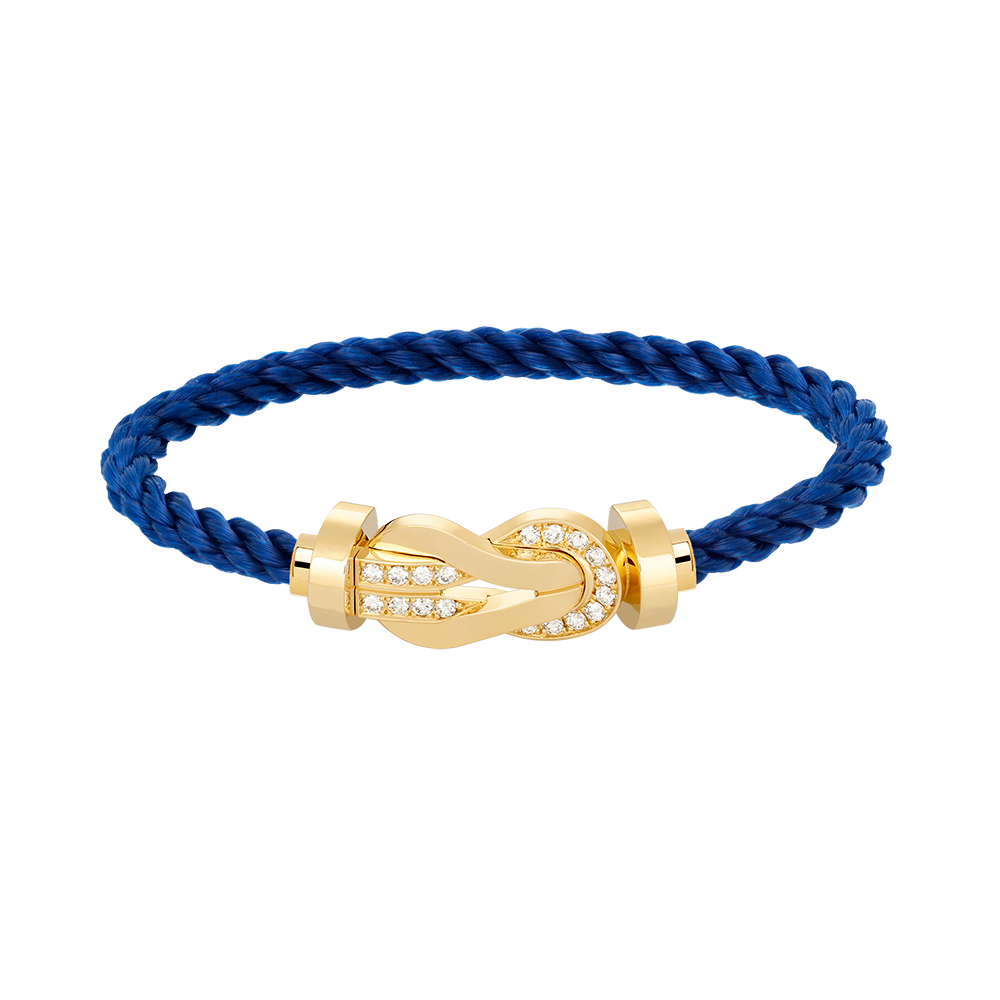 [Luna Brilliance]CHANCE LARGE 8 FIGURE BUCKLE HALF DIAMOND BRACELET GOLD