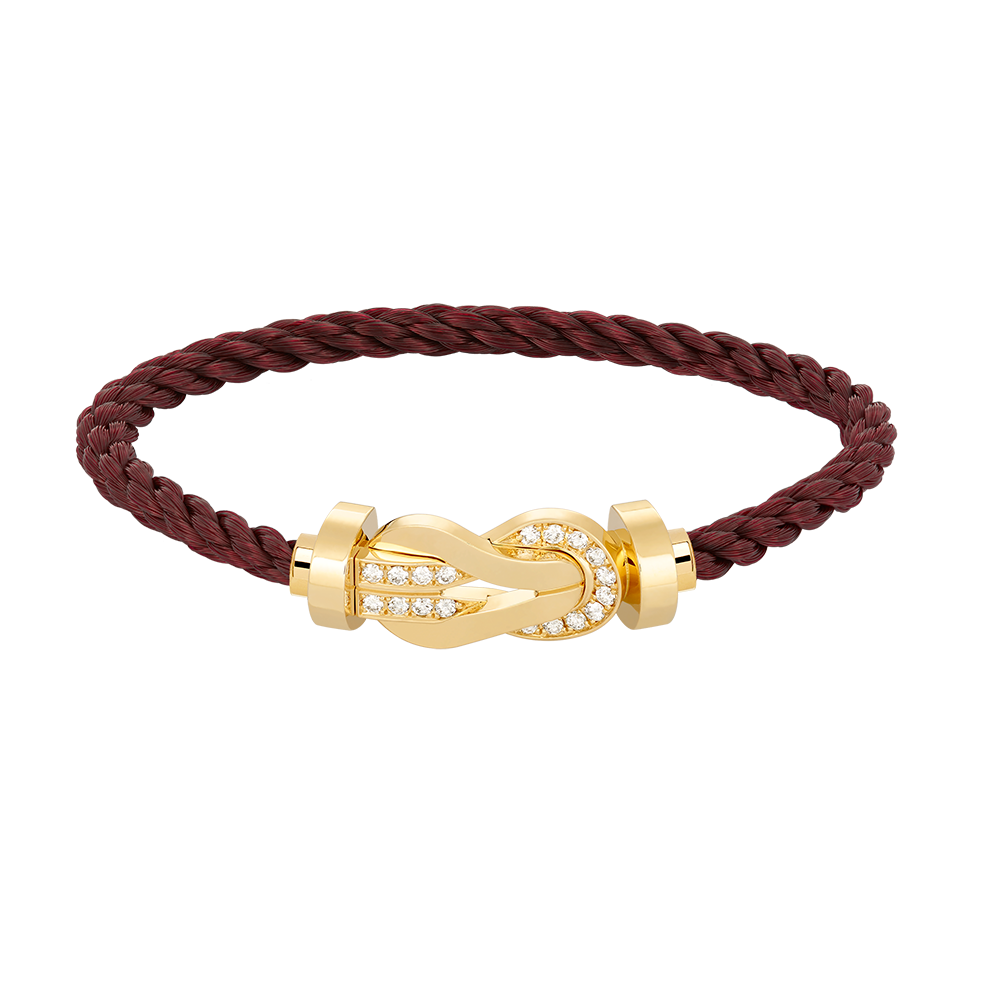 [Luna Brilliance]CHANCE LARGE 8 FIGURE BUCKLE HALF DIAMOND BRACELET GOLD