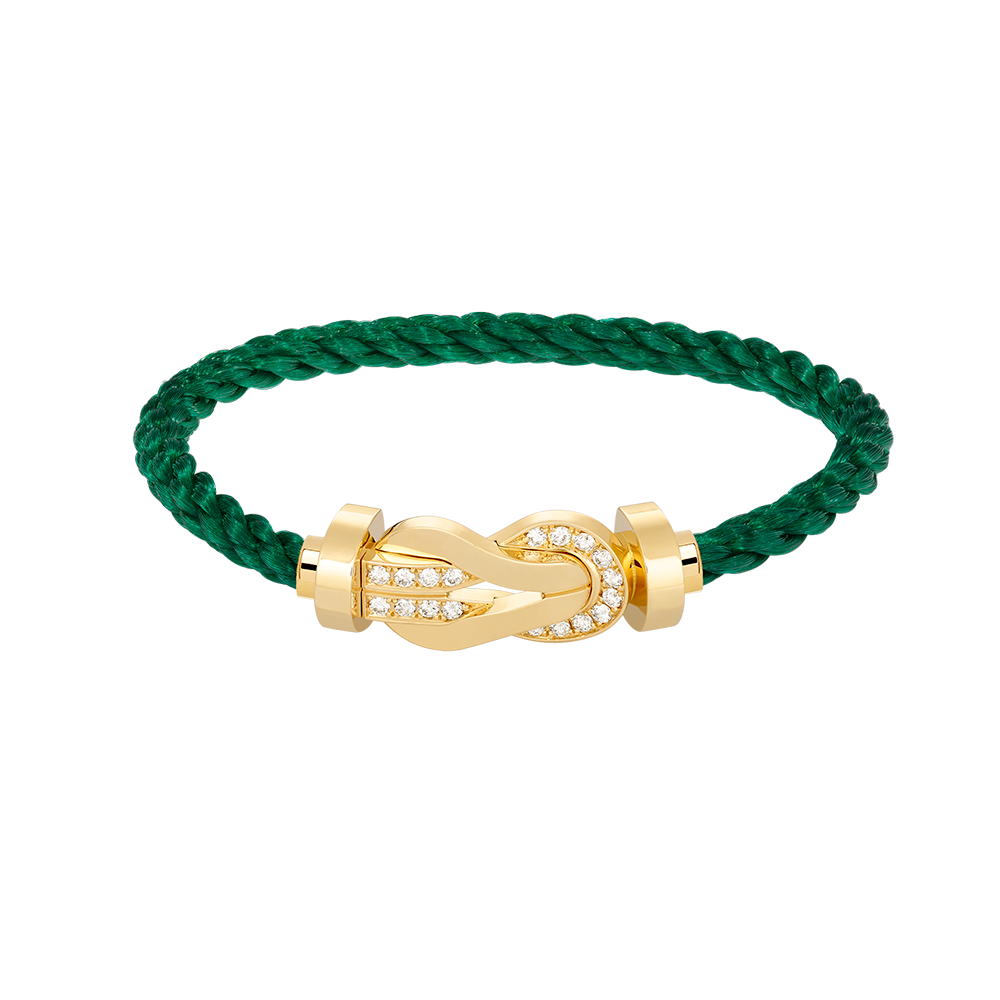 [Luna Brilliance]CHANCE LARGE 8 FIGURE BUCKLE HALF DIAMOND BRACELET GOLD