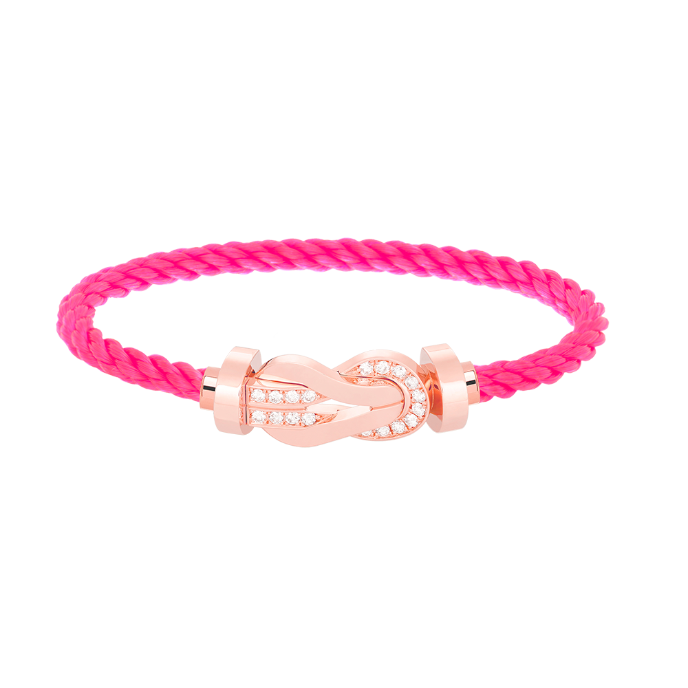 [Luna Brilliance]CHANCE LARGE 8 FIGURE BUCKLE HALF DIAMOND BRACELET ROSE GOLD