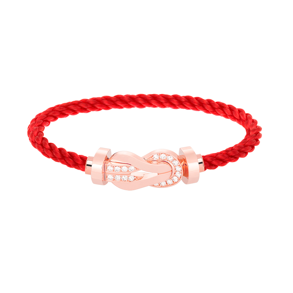 [Luna Brilliance]CHANCE LARGE 8 FIGURE BUCKLE HALF DIAMOND BRACELET ROSE GOLD
