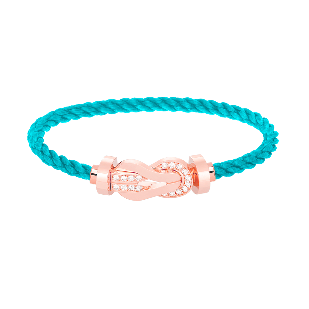 [Luna Brilliance]CHANCE LARGE 8 FIGURE BUCKLE HALF DIAMOND BRACELET ROSE GOLD