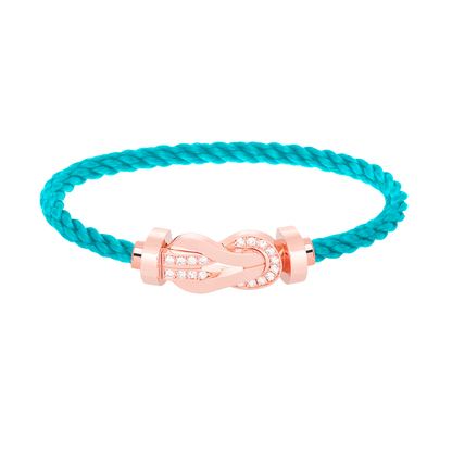[Luna Brilliance]CHANCE LARGE 8 FIGURE BUCKLE HALF DIAMOND BRACELET ROSE GOLD