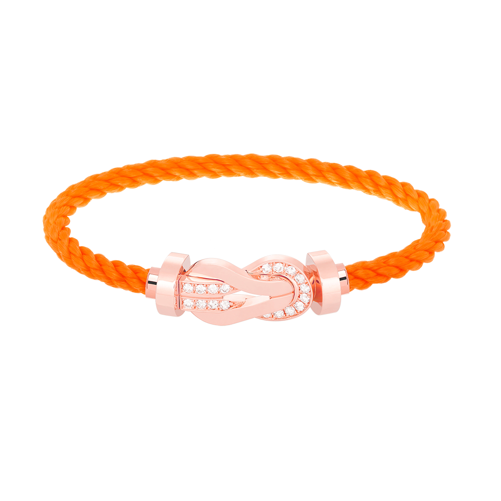 [Luna Brilliance]CHANCE LARGE 8 FIGURE BUCKLE HALF DIAMOND BRACELET ROSE GOLD