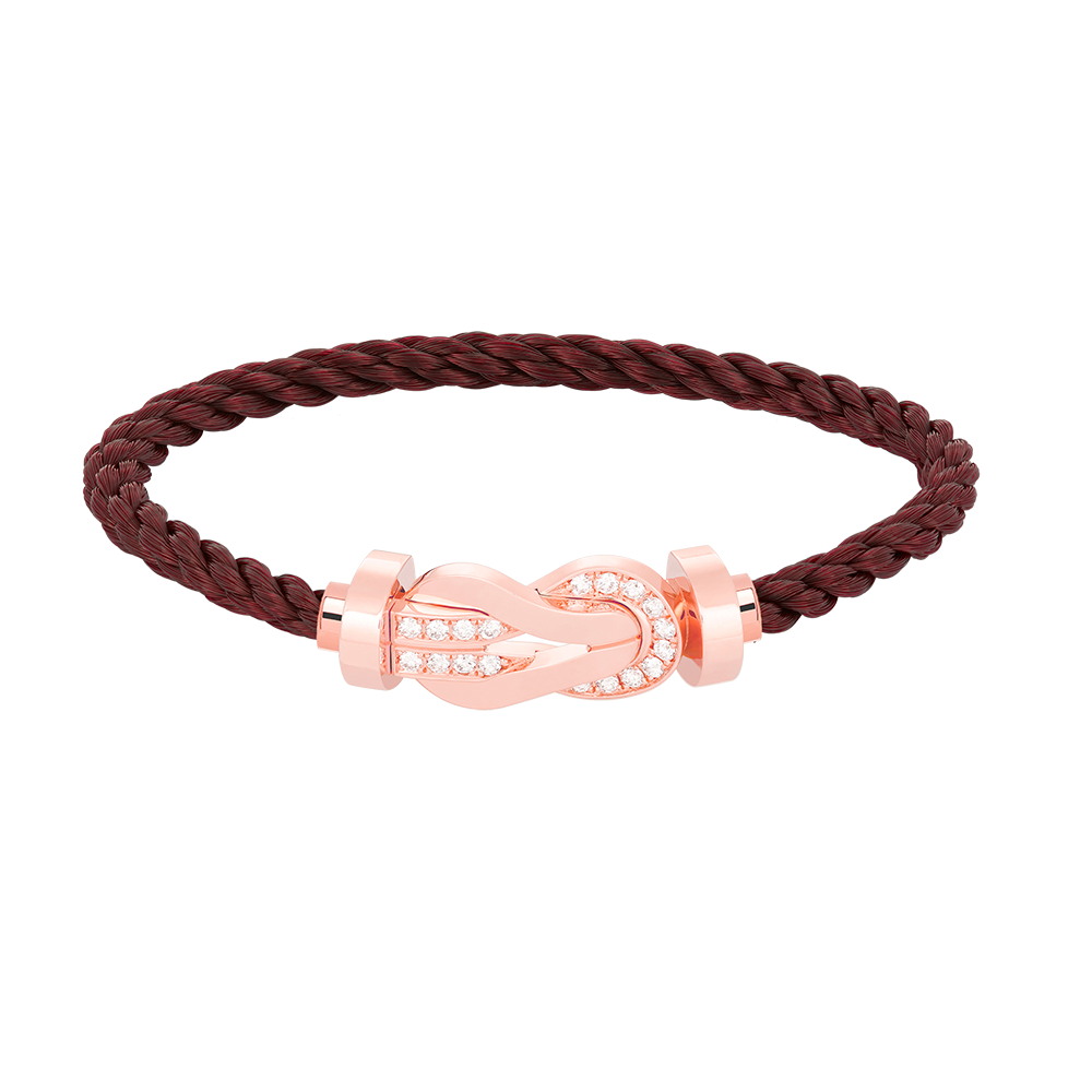 [Luna Brilliance]CHANCE LARGE 8 FIGURE BUCKLE HALF DIAMOND BRACELET ROSE GOLD