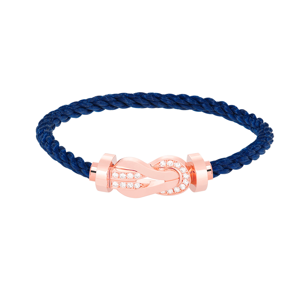 [Luna Brilliance]CHANCE LARGE 8 FIGURE BUCKLE HALF DIAMOND BRACELET ROSE GOLD