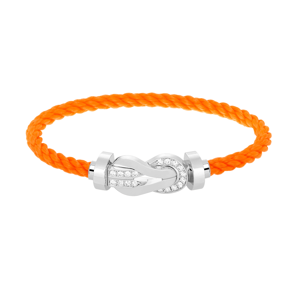 [Luna Brilliance]CHANCE LARGE 8 FIGURE BUCKLE HALF DIAMOND BRACELET SILVER