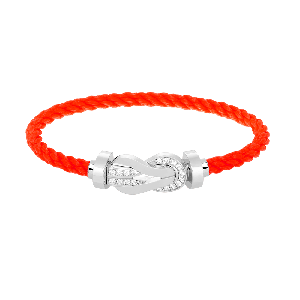 [Luna Brilliance]CHANCE LARGE 8 FIGURE BUCKLE HALF DIAMOND BRACELET SILVER