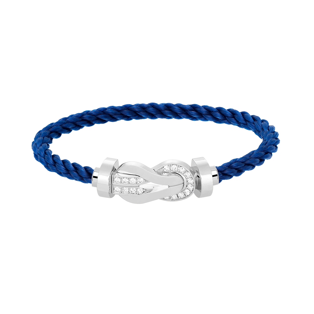 [Luna Brilliance]CHANCE LARGE 8 FIGURE BUCKLE HALF DIAMOND BRACELET SILVER