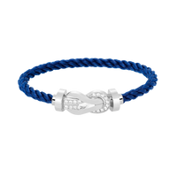 [Luna Brilliance]CHANCE LARGE 8 FIGURE BUCKLE HALF DIAMOND BRACELET SILVER