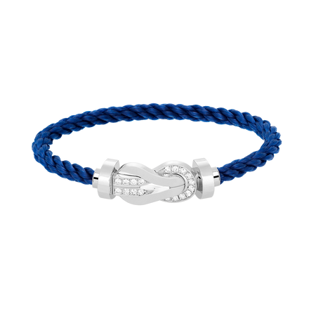 [Luna Brilliance]CHANCE LARGE 8 FIGURE BUCKLE HALF DIAMOND BRACELET SILVER