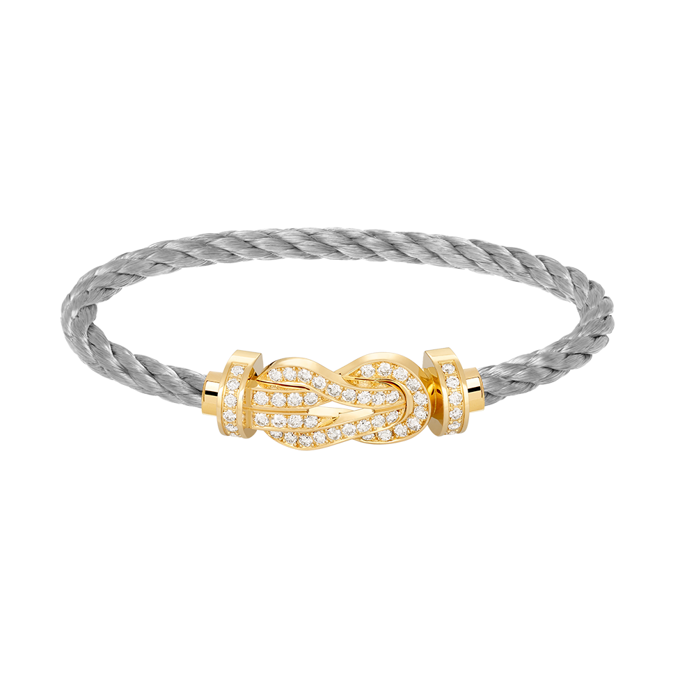 [Luna Brilliance]CHANCE LARGE 8 FIGURE BUCKLE FULLDIAMOND BRACELET GOLD