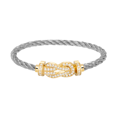 [Luna Brilliance]CHANCE LARGE 8 FIGURE BUCKLE FULLDIAMOND BRACELET GOLD