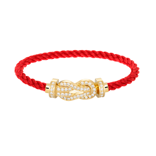 [Luna Brilliance]CHANCE LARGE 8 FIGURE BUCKLE FULLDIAMOND BRACELET GOLD