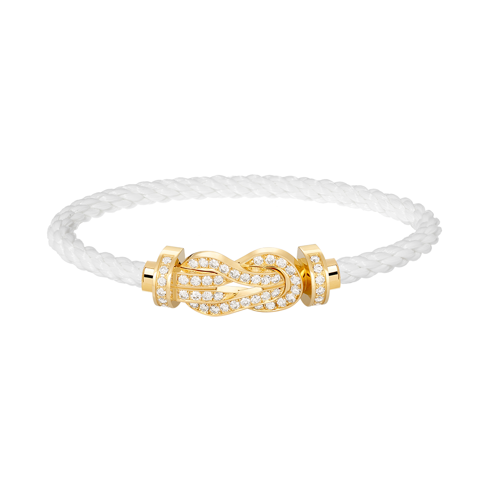 [Luna Brilliance]CHANCE LARGE 8 FIGURE BUCKLE FULLDIAMOND BRACELET GOLD