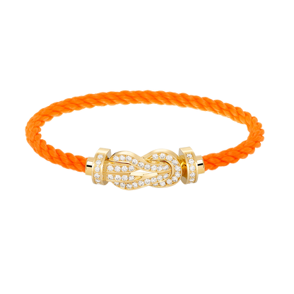 [Luna Brilliance]CHANCE LARGE 8 FIGURE BUCKLE FULLDIAMOND BRACELET GOLD