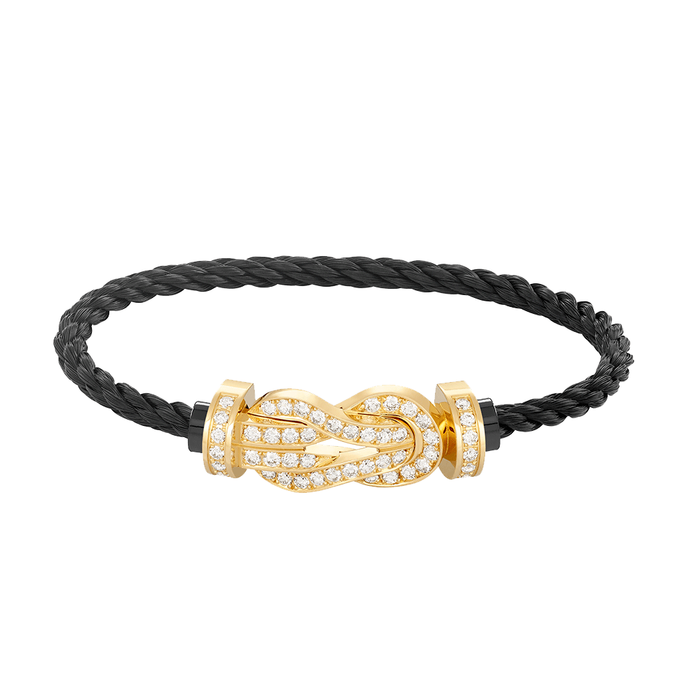 [Luna Brilliance]CHANCE LARGE 8 FIGURE BUCKLE FULLDIAMOND BRACELET GOLD
