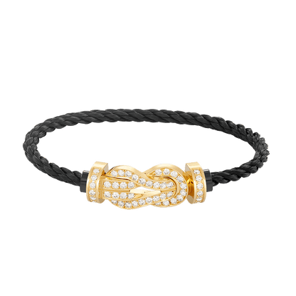[Luna Brilliance]CHANCE LARGE 8 FIGURE BUCKLE FULLDIAMOND BRACELET GOLD