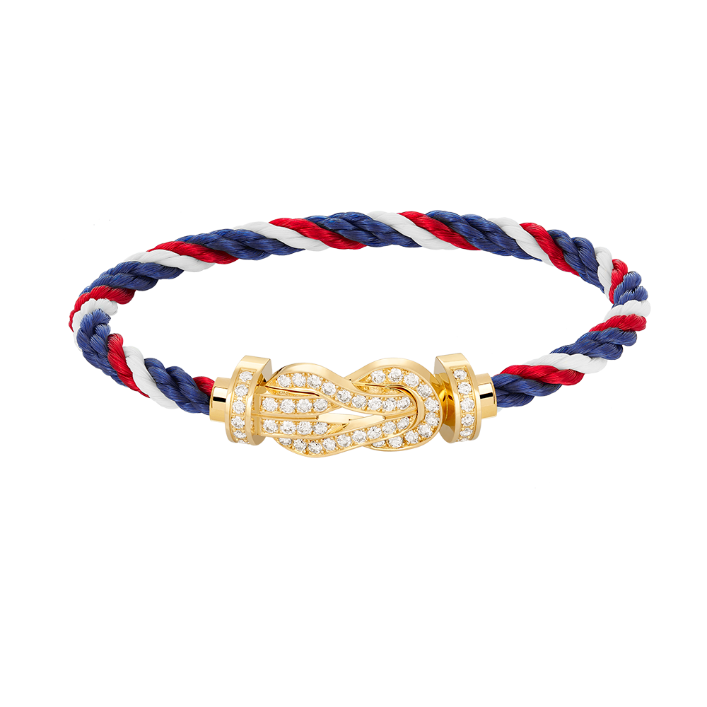 [Luna Brilliance]CHANCE LARGE 8 FIGURE BUCKLE FULLDIAMOND BRACELET GOLD