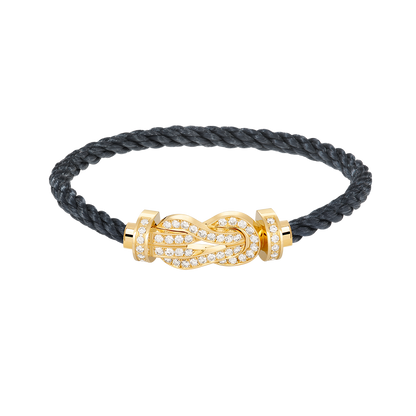 [Luna Brilliance]CHANCE LARGE 8 FIGURE BUCKLE FULLDIAMOND BRACELET GOLD