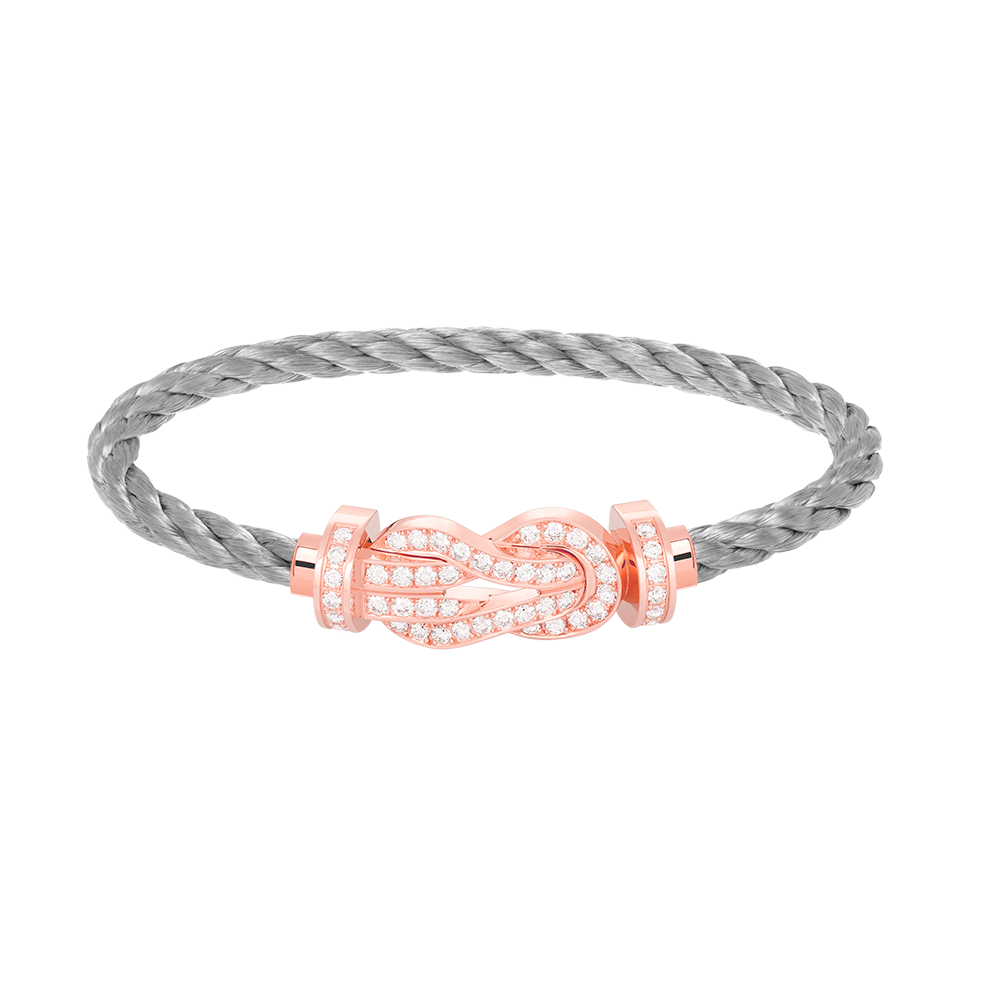 [Luna Brilliance]CHANCE LARGE 8 FIGURE BUCKLE FULL DIAMOND BRACELET ROSE GOLD