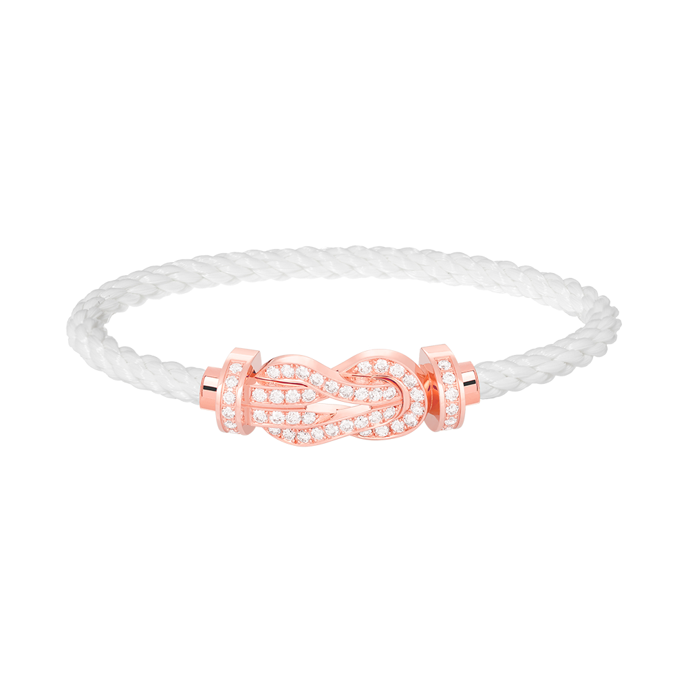 [Luna Brilliance]CHANCE LARGE 8 FIGURE BUCKLE FULL DIAMOND BRACELET ROSE GOLD