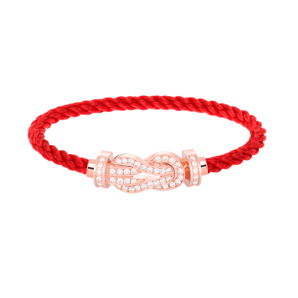 [Luna Brilliance]CHANCE LARGE 8 FIGURE BUCKLE FULL DIAMOND BRACELET ROSE GOLD