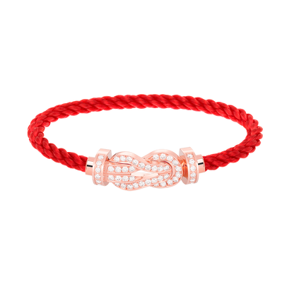 [Luna Brilliance]CHANCE LARGE 8 FIGURE BUCKLE FULL DIAMOND BRACELET ROSE GOLD