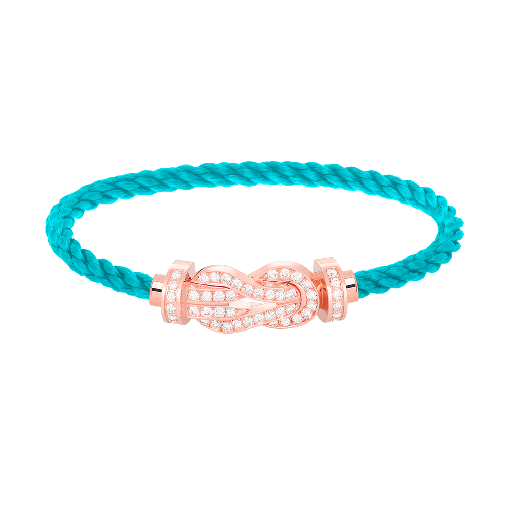 [Luna Brilliance]CHANCE LARGE 8 FIGURE BUCKLE FULL DIAMOND BRACELET ROSE GOLD
