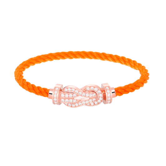 [Luna Brilliance]CHANCE LARGE 8 FIGURE BUCKLE FULL DIAMOND BRACELET ROSE GOLD