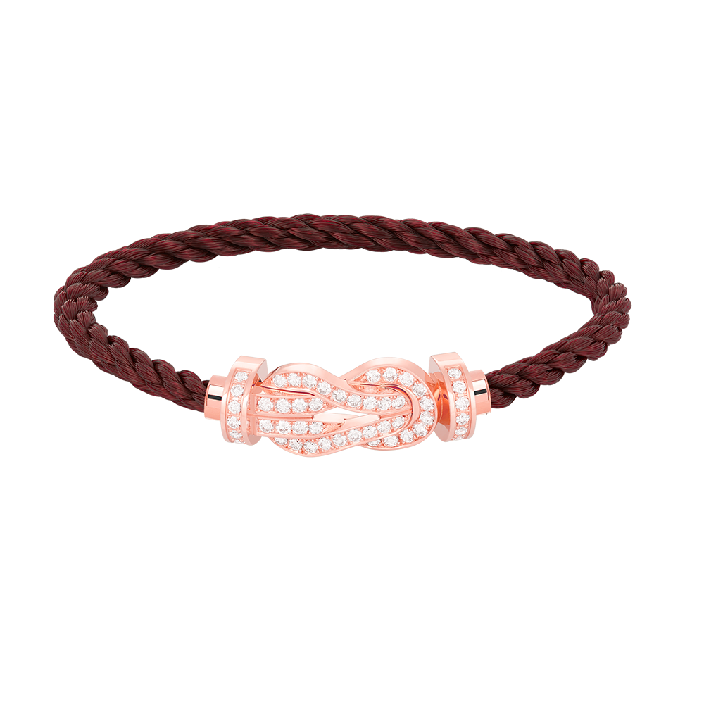 [Luna Brilliance]CHANCE LARGE 8 FIGURE BUCKLE FULL DIAMOND BRACELET ROSE GOLD