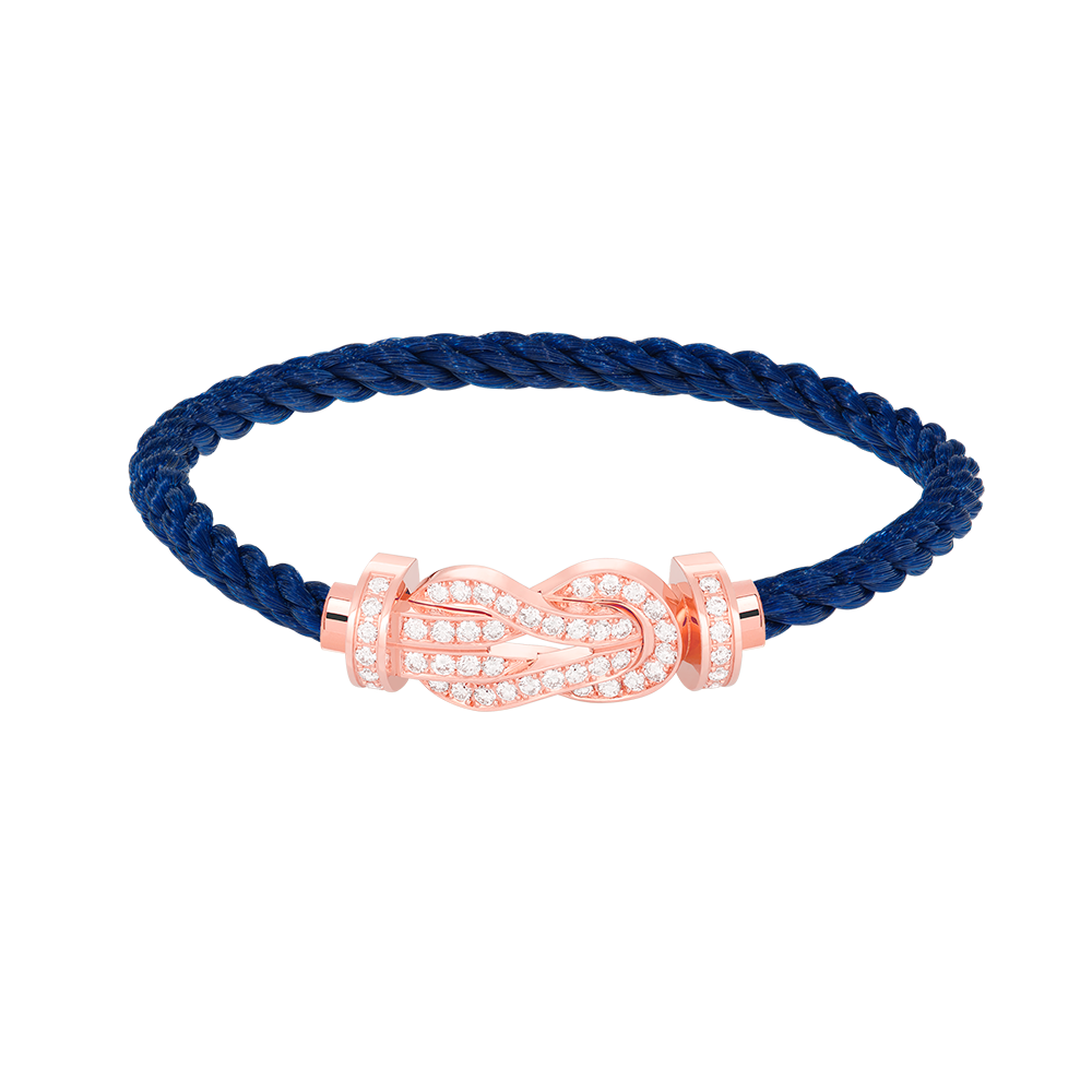 [Luna Brilliance]CHANCE LARGE 8 FIGURE BUCKLE FULL DIAMOND BRACELET ROSE GOLD