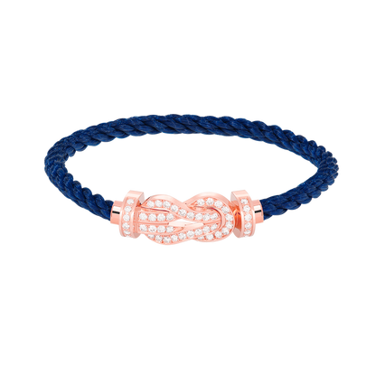 [Luna Brilliance]CHANCE LARGE 8 FIGURE BUCKLE FULL DIAMOND BRACELET ROSE GOLD