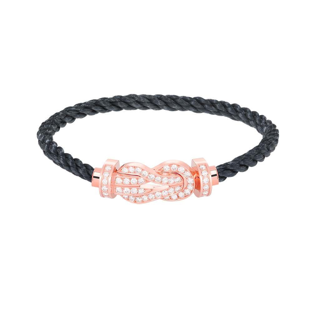 [Luna Brilliance]CHANCE LARGE 8 FIGURE BUCKLE FULL DIAMOND BRACELET ROSE GOLD