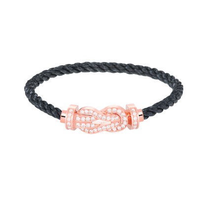 [Luna Brilliance]CHANCE LARGE 8 FIGURE BUCKLE FULL DIAMOND BRACELET ROSE GOLD