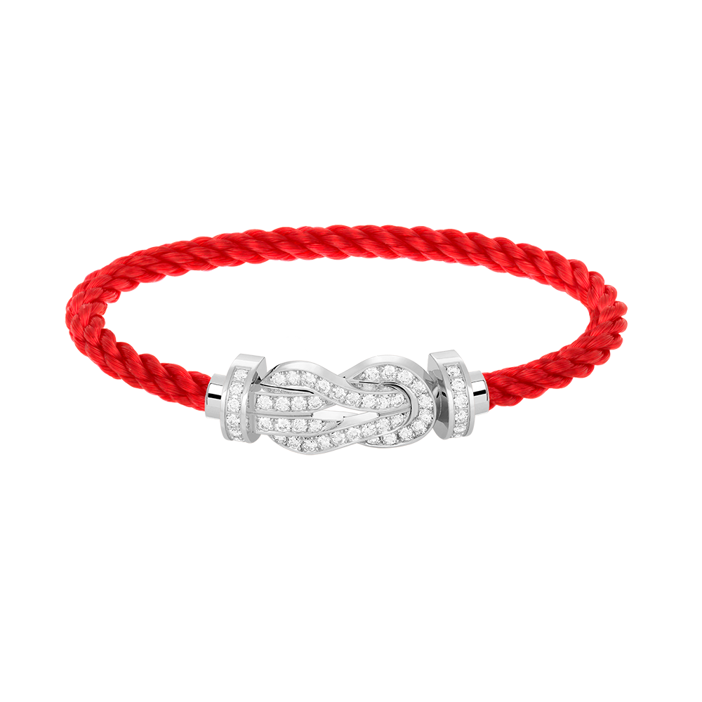 [Luna Brilliance]CHANCE LARGE 8 FIGURE BUCKLE FULL DIAMOND BRACELET SILVER