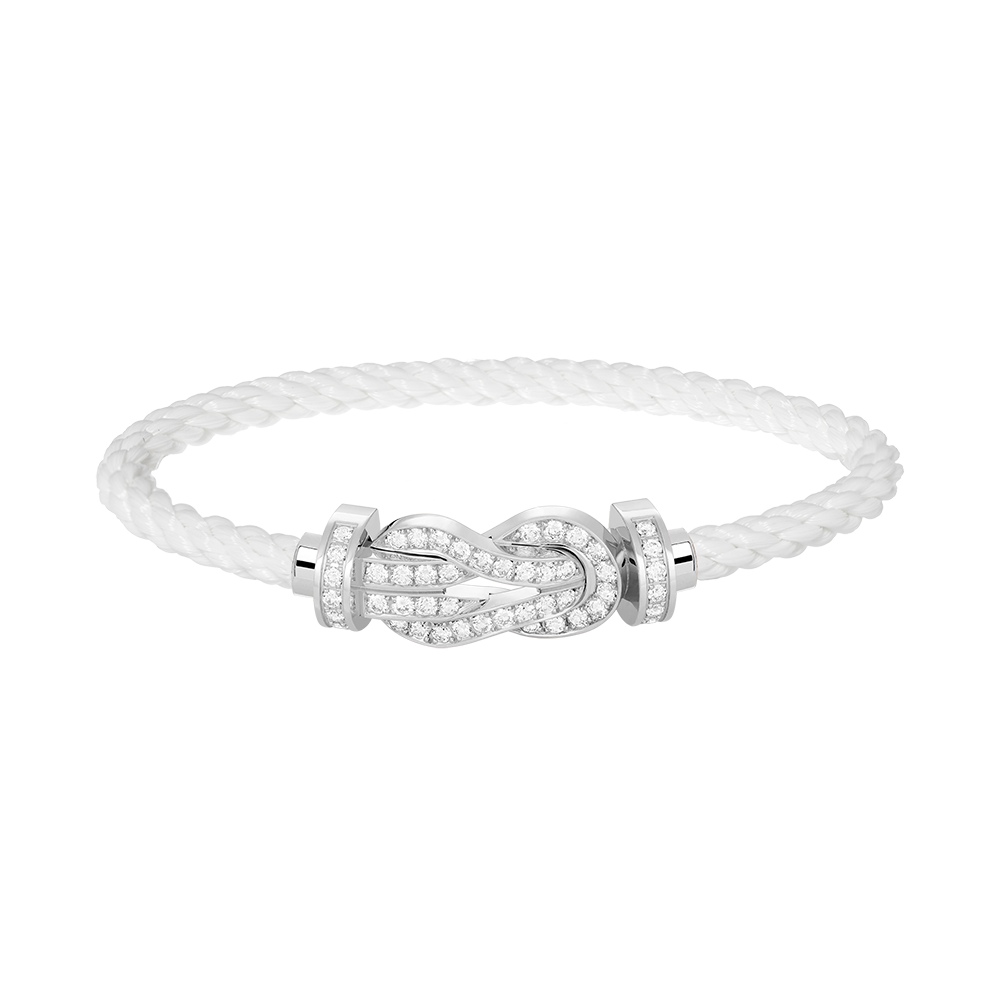 [Luna Brilliance]CHANCE LARGE 8 FIGURE BUCKLE FULL DIAMOND BRACELET SILVER