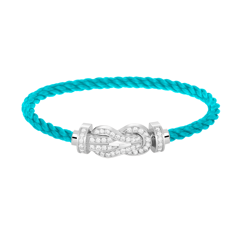 [Luna Brilliance]CHANCE LARGE 8 FIGURE BUCKLE FULL DIAMOND BRACELET SILVER