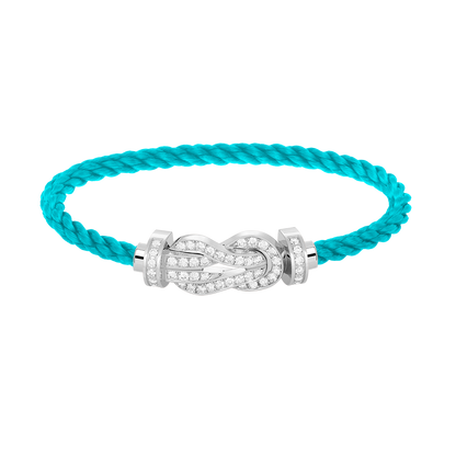 [Luna Brilliance]CHANCE LARGE 8 FIGURE BUCKLE FULL DIAMOND BRACELET SILVER
