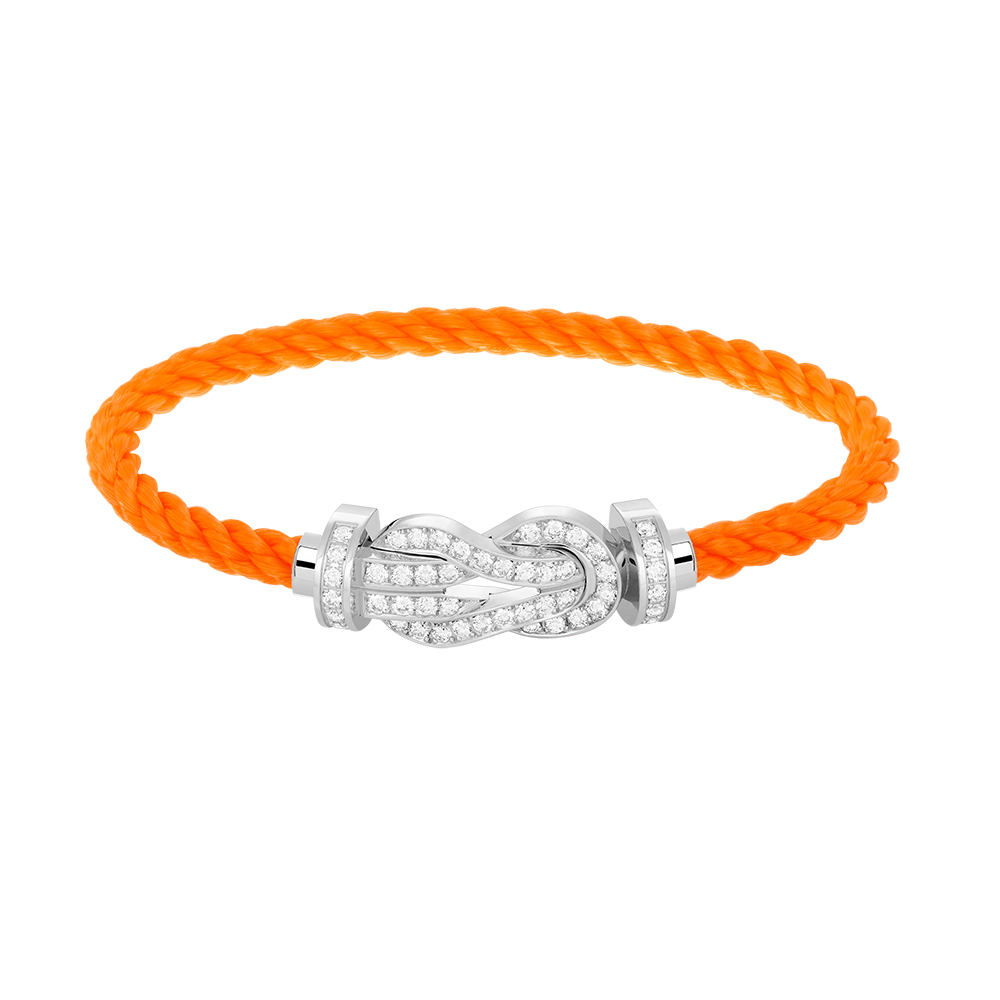 [Luna Brilliance]CHANCE LARGE 8 FIGURE BUCKLE FULL DIAMOND BRACELET SILVER