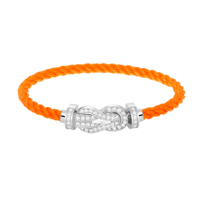 [Luna Brilliance]CHANCE LARGE 8 FIGURE BUCKLE FULL DIAMOND BRACELET SILVER
