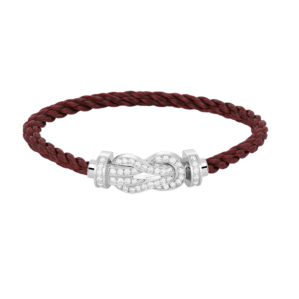 [Luna Brilliance]CHANCE LARGE 8 FIGURE BUCKLE FULL DIAMOND BRACELET SILVER