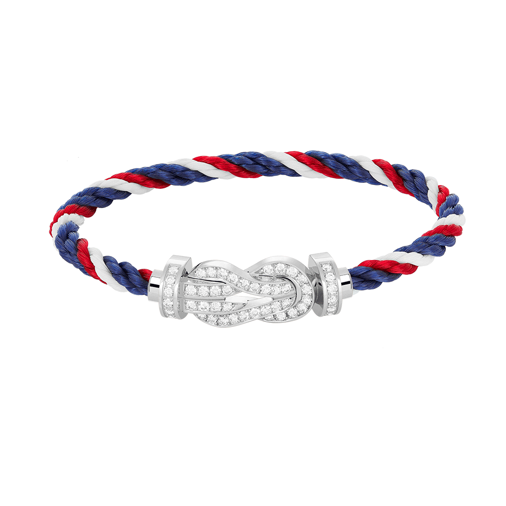 [Luna Brilliance]CHANCE LARGE 8 FIGURE BUCKLE FULL DIAMOND BRACELET SILVER