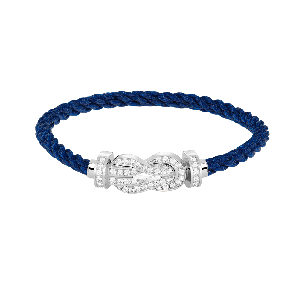 [Luna Brilliance]CHANCE LARGE 8 FIGURE BUCKLE FULL DIAMOND BRACELET SILVER