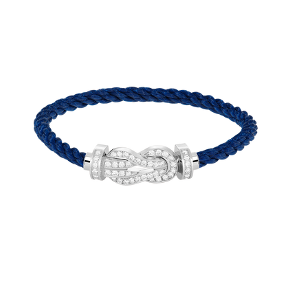 [Luna Brilliance]CHANCE LARGE 8 FIGURE BUCKLE FULL DIAMOND BRACELET SILVER