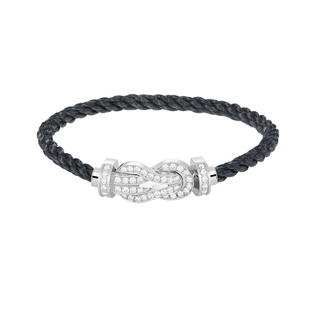 [Luna Brilliance]CHANCE LARGE 8 FIGURE BUCKLE FULL DIAMOND BRACELET SILVER
